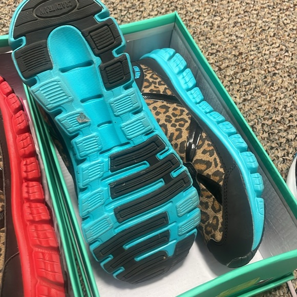 2 pairs! Crazy train leopard print sneakers. Size 8. Used once. - Picture 6 of 7